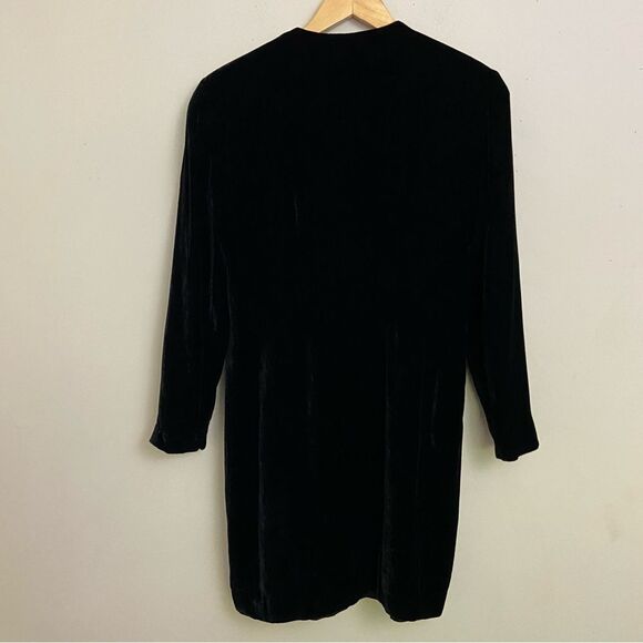 Liz Claiborne Silk Blend Velvet Long Sleeve Mini Wrap Dress size 8 Party Events - Picture 2 of 12